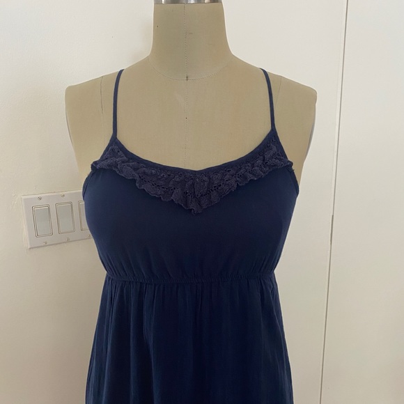 Xhiliration cotton Y2K ruffle dress. Navy blue. Bella swan - Picture 4 of 4